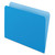 Pendaflex 152BLU Colored File Folders, Straight Cut, Top Tab, Letter, Blue/Light Blue, 100/Box