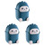 NUOBESTY 3pcs Garbage can Swing Trash bin Kitchen dustbin Swing Trash can Waste Basket Rubbish bin Trash Recycling containers Tiny Trash Bucket car bin Rocker Plastic Office Storage Tank