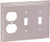 AmerTac 84TTDN Amerelle Steps 2 Toggle / 1 Duplex Wallplate, Satin Nickel Cast