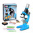 Microscope Kit 100X-400X-1200X Children Biological Microscope Microscope Kit Microscope Lens Adapters (Color : Blue)