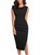 IHOT Cocktail Dresses for Women Ruched Bodycon Wedding Guest Party Club Semi Formal Sleeveless Sexy Slit Casual Midi Dress with Irregular Hem,Black,Medium