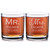 Lifetime Creations Pair (2) Engraved Personalized Mr. & Mrs. Whiskey Glasses 10.5 oz - Old Fashioned Rocks Glass Wedding Gift for Bride & Groom, Newlywed Engagement Gift, Dishwasher Safe