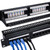 6COMGIGA 24 RJ45 Port Cat6 Patch Panel with Removable Back Bar,Support 110 & Krone Terminations,1U 19 Inch Network Patch Panel for Cat6, Cat5e, Cat5 Cabling