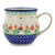 Polish Pottery 12 oz Bubble Mug (Spring Flowers Theme) + Certificate of Authenticity