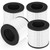SAKEGDY 4 Pack PU-P05/AC201B Replacement Filter Compatible with FULMINARE PU-P05 Air Clean Purifier and Purivortex AC201B Air Clean Purifier, 3-IN-1 H13 True HEPA Filter for Dust Smoke Pollen