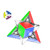 JIEZZ GAN Pyraminx 60 Magnets UV Coated Speed Magnetic Pyramid Puzzle Stickerless Triangle Cube with GES+ Enhanced Version
