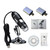 USEEV Microscope Adapter 1000 1600x USB Digital Microscope Camera 8LED Magnifier with Metal Stand Microscope Accessories (Color : 1000X Set)