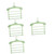 IMIKEYA 4pcs Coat Hanger Shirt Hangers Plastic Pants Hangers Space Necktie Hanger Hangers for Hanger Organizer Stacker Multi-Layer Trousers Hanger Jean Wardrobe Pp Plastic Hanging