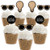 Bright Future - Cupcake Decoration - 2019 Graduation Party Cupcake Wrappers and Treat Picks Kit - Set of 24