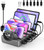 Charging Station for Multiple Devices Apple, HSicily 50W 6 Ports Multi Device Charging Station Organizer for Apple Devices, iPhone, iPad, Phones, Tablets, Kindle and Other Electronics (Space Gray)