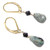 Aqua Jasper 10x6mm Briolette Gold-Filled Lever Back Earrings Crystal