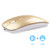 Bluetooth Wireless Mouse, Dual Mode Slim Rechargeable Wireless Mouse Silent Cordless Mouse with Bluetooth 4.0 and 2.4G Wireless, Compatible with Laptop, PC, Windows Mac Android OS Tablet (Gold)