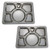 SET OF 2-6 Compartment Cafeteria Food Tray, Cafeteria Eating Mess Tray - Stainless Steel