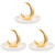 Cabilock 3 pcs Moon Jewelry Tray vanity dish Ceramic jewelry holder Ring Tray Organizer wedding ring holder Jewelry Storage Dish Ceramic Trinket Tray ceramics porcelain earring holder white