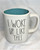 Rae Dunn I WOKE UP LIKE THIS mug coffee tea cup - Turquoise inside - Ceramic