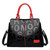 Fashion Leather Black with Red Handbags Medium for Women Luxury Shoulder Bag Tote Top-Handle Satchel Purses for Ladies