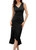 GRACE KARIN Sleeveless Formal Dresses for Women Evening Party V Neck Slit Hem Ruched Midi Bodycon Dress Black XL