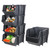Skywin Plastic Stackable Storage Bins for Pantry Dark Grey - 4-Pack Stackable Bins For Organizing Food, Kitchen, and Bathroom Essentials (Square)