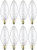 Westinghouse 4023 40-Watt, B 9-1/2 Decorative Ceiling Fan Bulb, Candelabra Base, Clear (8 Pack)