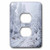 3dRose lsp_60401_6 Snow Scene With Snow On Trees And Wilderness Road 2 Plug Outlet Cover