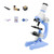 GFONIX Microscope Adapter Microscope 1200X Lab LED Biological Microscope Microscope Accessories (Color : Blue Whit Clip)