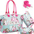 LitBear Mommy Hospital Bag for Labor and Delivery, Large Capacity Waterproof Multifunction Overnight Bag for Women, Mom Bag with Straps (Blue Floral)