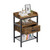 3 Tier End Table, Nightstands with Drawer and Storage Shelf, Wood Side Table with Metal Frame for Small Spaces, Industrial Bedside Table for Living Room, Bedroom, Rustic
