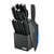 Knife set,IKAIZI 14 Pieces Non Stick Kitchen Knife Set, Built In Sharpener Knife Block, Dishwasher Safe, German High Carbon Stainless Steel Knife Set; Elegant Black