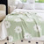 NIDITW Ultra Soft Cozy Green Plants Throw Blanket Microfiber Flowers Daisy Knitted Blanket Lightweight Fluffy Fleece Blanket for Home Sofa Couch 50x60 Inches (Daisy)