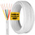 Timgle Solid White Alarm Wire Cable 100 Ft Fire Security Cable CL3 Shielded OFC Rated Burglar Station Low Voltage Bell Wire, 22 AWG (22/6 Solid)