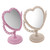balacoo 4 Pcs Rotating Vanity Mirror Heart Shaped Mirror Dresser Mirror Heart Mirror Small Vanity Mirror Vanity Mirrors Household Vanity Mirror Glass Gold and Silver Delicate to Rotate