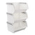 Afromy 3-Pack Kitchen Stackable Baskets, White Stacking Storage Organizer Bins