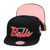Mitchell & Ness Chicago Bulls Snapback Hat - Black/Red Script/Pastel Pink Bottom - Basketball Cap