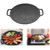 Korean BBQ Grill Pan,Non Stick Round Baking Pan BBQ Grill Plate,for Home Outdoor Stove Griddles,Multi-function Medical Sone Grill Pan Non-stick Pan (15.7inches)