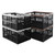 Cand 4 Pack Large Collapsible Crate for Storage, 42 Liter Plastic Folding Crate Box Bin