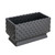 Creative Co-op Ceramic Hobnail Planter with Scalloped Edge and Polka Dots, Black