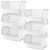 Wenqik 6 Pack Plastic Stackable Storage Bins for Organizing Stacking Bins Open Front Stacking Baskets Stackable Plastic Bins Organizer for Pantry Kitchen Bathroom Food Fruit Organization (White)