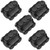 Copkim 5 Pack Black Multi Cable Connector Insulated Multi Tap Connector 3 Wire Port Splice Connector Dual Sided Entry Prefilled with Oxide Inhibitor (2/0-6AWG,Slotted/3/16''Allen Hex,2.32''Lx1.62''H)