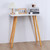 Small Desk, Computer Desk, Modern Simple Style Desks, Arc- Design Thickened Plate Spacious Desktop Computer Desk, Solid Wood PC Work Writing Table, Study Writing Table for Home Office White