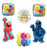 Mayflower Products Sesame Street Waving Elmo and Cookie Monster Party Supplies and Balloon Bouquet Decorations