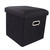 Homoyoyo Storage Stool Storage Black Bin Organizer Collapsible Footrest Stool Bench Cube Storage Bin Fold up Collapsible Foot Stool Storage Cube Step Stool Foldable
