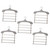 5pcs Coat Hanger Closet Organization Layered Pant Hangers Scarf Hangers Layered Jeans Hangers Closet Organizer Clothes Hangers Closet Trousers Hangers Household Storage Items Pp