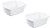 Sterilite White Plastic Rectangular Dish Pan 12 Quart Pack of Two