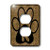 3dRose lsp_25944_6 Letter K Standard Cheetah Print Cat Paw Outlet Cover Multicolor