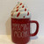 Rae Dunn PEPPERMINT MOCHA Mug - With topper - Ceramic - Christmas