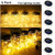Solar Mason Jar Lid Light,5 Lighting Modes 6 Pack 20Led String Fairy Lights 6 Hangers(Jars Not),Best for Mason Jar Decor,Patio Garden Decor Solar Laterns Table Lights