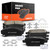 A-Premium Front and Rear Ceramic Disc Brake Pads Set Compatible with Select Ford, Lincoln, Mazda and Mercury Models - Fusion 2006-2012, MKZ 2007-2012, Zephyr 2006, 6 2006-2013, Milan 2006-2011, 8 Pcs