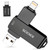 SCICNCE 1TB Photo Stick iPhone Flash Drive, for iPhone USB Memory Stick Thumb Drives USB Stick External Storage Compatible with iPhone iPad Android PC (Dark Grey)