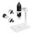 GFONIX Microscope Adapter 1600X Digital Microscope 3 in 1 USB Electronic Microscope with Lift Stand 8 LEDs 2MP Zoom Camera Microscope Accessories (Color : 1600x White Stand)