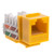 Cat5e Ethernet RJ-45 Keystone Jack Cat5 Punch-Down Network 45 Degree Yellow Pack of 50
